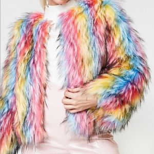 Faux fur lined jacket